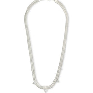 Brecken Stationed CZ Herringbone Necklace