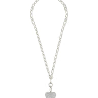 Disco Heart CZ Statement Necklace