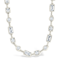 Camden Adjustable CZ Staggered Tennis Necklace