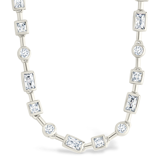 Camden Adjustable CZ Staggered Tennis Necklace