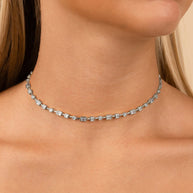 Camden Adjustable CZ Staggered Tennis Necklace