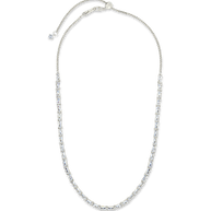 Blanche Adjustable CZ Tennis Necklace