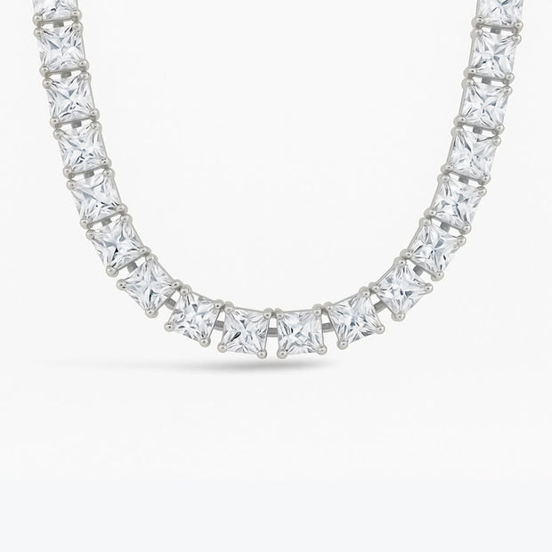 Marisol Princess Cut CZ Tennis Necklace