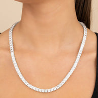 Marisol Princess Cut CZ Tennis Necklace