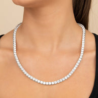 Marisol Round Cut CZ Tennis Necklace