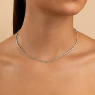 Kite Cut Tennis Necklace