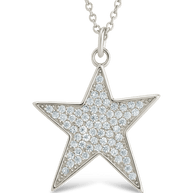 Pave CZ Star Pendant