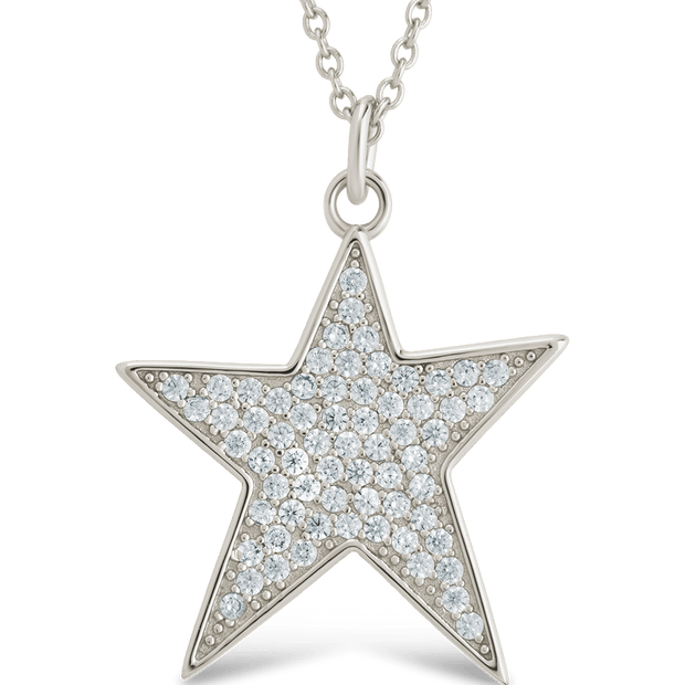 Pave CZ Star Pendant