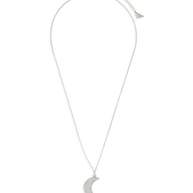 Pave CZ Moon Crescent Pendant