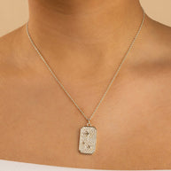 Pave CZ North Star Pendant