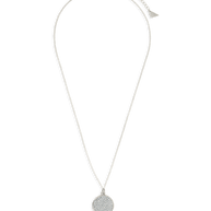 Pave CZ Circle Pendant