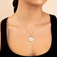 Pave CZ Circle Pendant