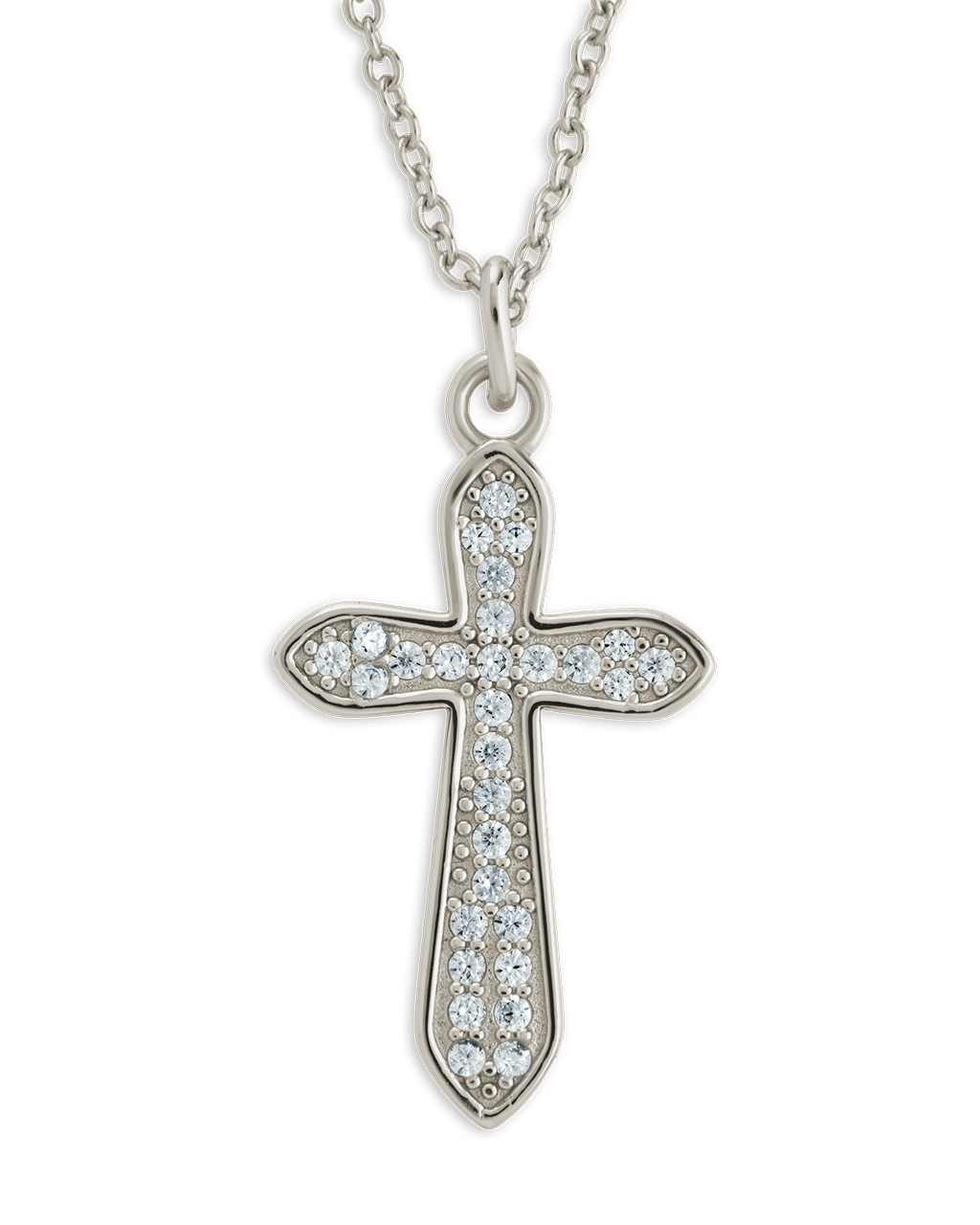 Pave CZ Cross Pendant