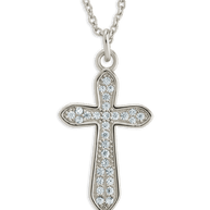 Pave CZ Cross Pendant