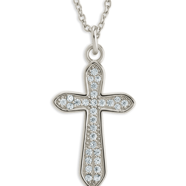 Pave CZ Cross Pendant