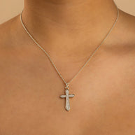 Pave CZ Cross Pendant