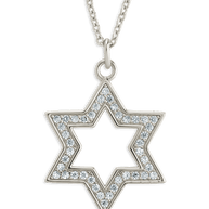 Pave CZ Star of David Pendant