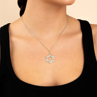 Pave CZ Star of David Pendant