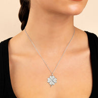 Pave CZ Shamrock Pendant