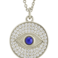 Pave CZ Evil Eye Pendant