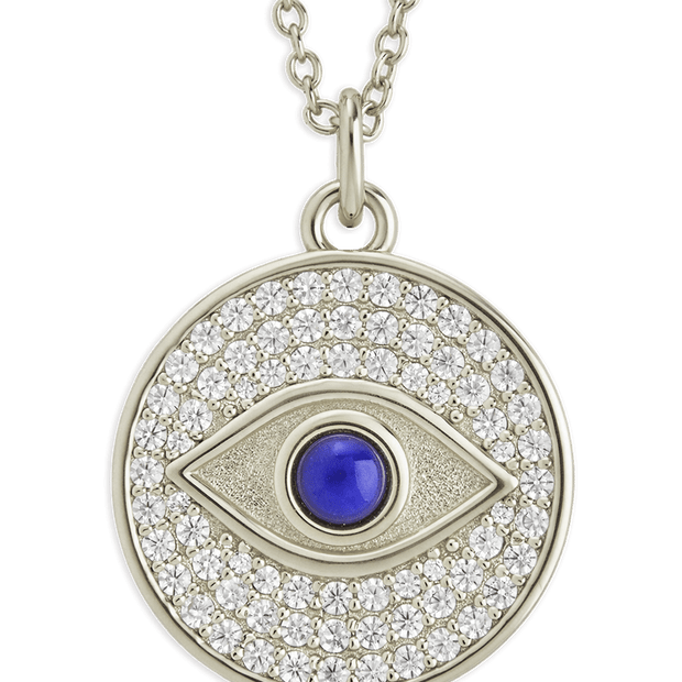 Pave CZ Evil Eye Pendant