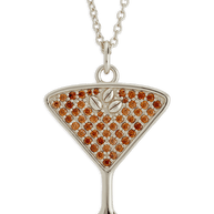 Pave CZ Espresso Martini Pendant