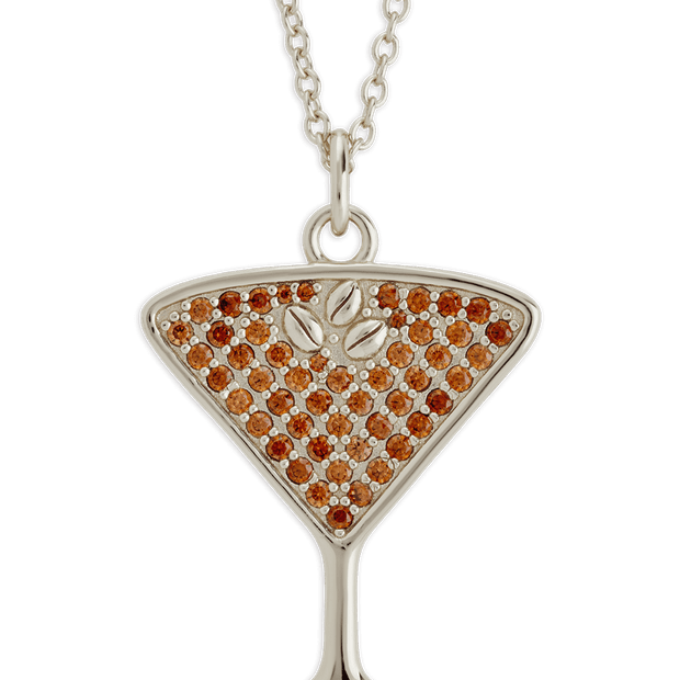 Pave CZ Espresso Martini Pendant
