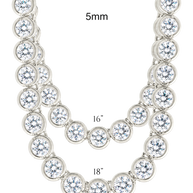 Helene Bezel CZ Tennis Necklace