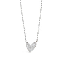 Sterling Silver Mabel CZ Heart Pendant Necklace