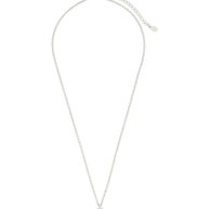 Sterling Silver Oval CZ Prong Set Pendant