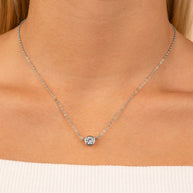 Sterling Silver Round Bezel Set Pendant