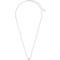 Sterling Silver Pear Bezel Set Pendant