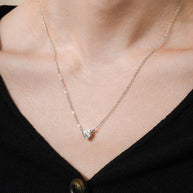 Sterling Silver Heart Bezel Set Pendant