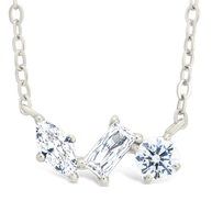 Sterling Silver Trio Cut Pendant