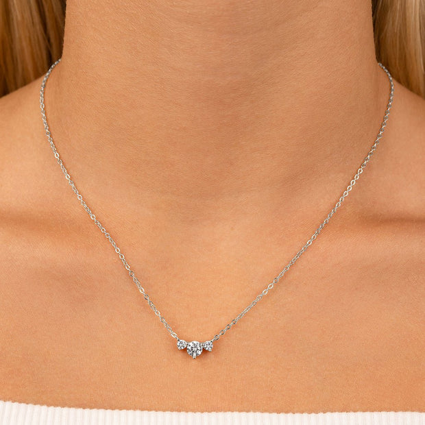 Sterling Silver Robin CZ Necklace
