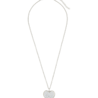 Sterling Silver CZ Statement Heart Pendant