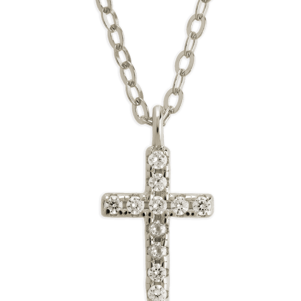 Sterling Silver Sinead Sparkling Cross Pendant