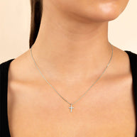 Sterling Silver Sinead Sparkling Cross Pendant