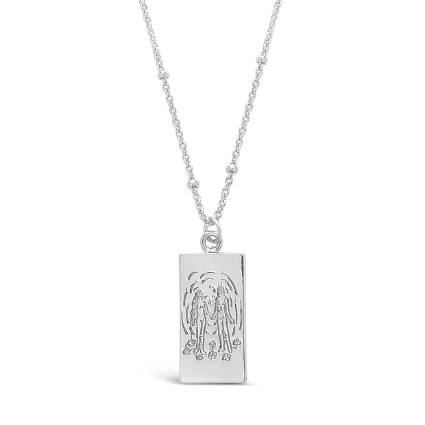 The Lovers Tarot Card Necklace