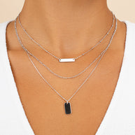 Triple Layered Bar Necklace