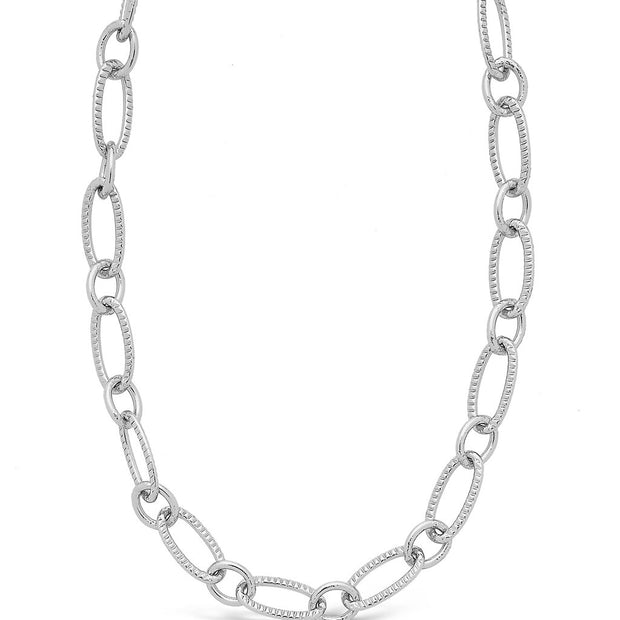 Textured Oval Link Chain