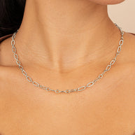 Textured Oval Link Chain
