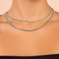 Everyday Layered Curb Chain Necklace