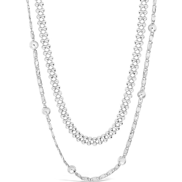 Layered Beaded Chain Necklace