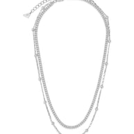Layered Beaded Chain Necklace