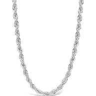 Sterling Silver Rope Twist Chain Necklace