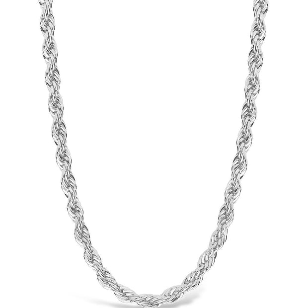 Sterling Silver Rope Twist Chain Necklace