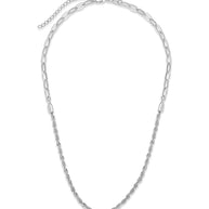 Sterling Silver Rope Twist Chain Necklace