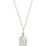 Hexagon Tag Initial Pendant Necklace