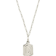 Hexagon Tag Initial Pendant Necklace